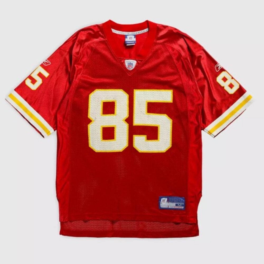 Reebok NFL Mens XL Kansas City Chiefs Marc Boerigter 85 Vintage Jersey Red